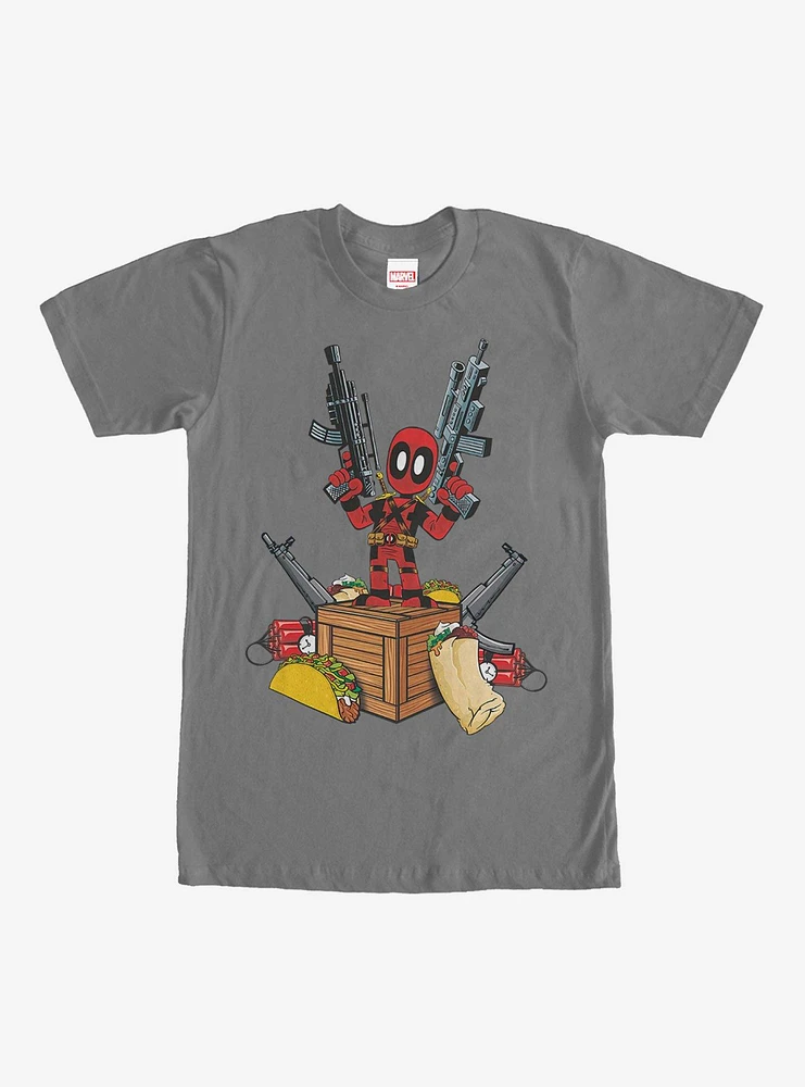 Marvel Deadpool Weapons & Food T-Shirt