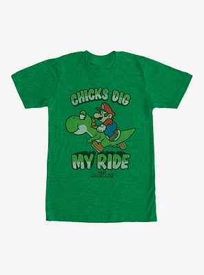 Nintendo Mario Chicks Dig Ride T-Shirt