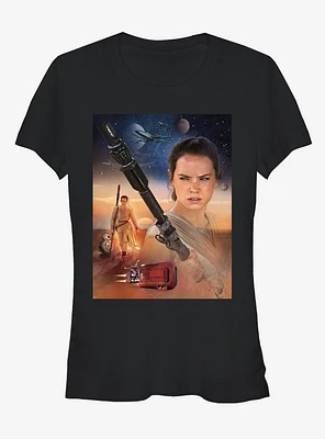 Star Wars Rey Collage Girls T-Shirt