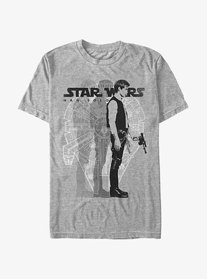 Star Wars Millennium Falcon Han Solo T-Shirt
