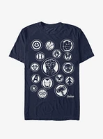 Marvel Avengers: Infinity War Character Badges T-Shirt