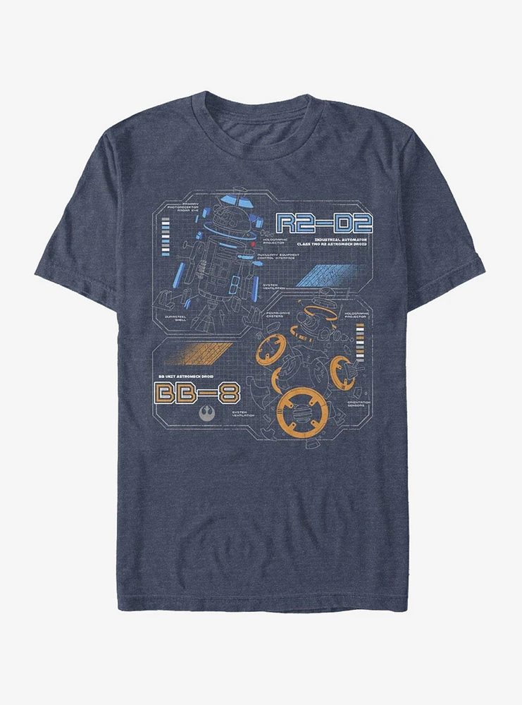 Star Wars Droid Schematics T-Shirt