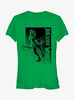 Jurassic World Green Velociraptor Attack Girls T-Shirt