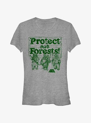 Star Wars Ewok Protect Our Forests Girls T-Shirt