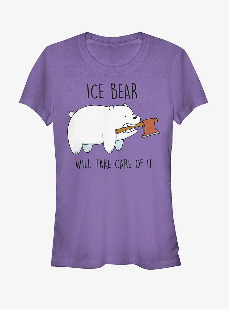 We Bare Bears Ice Bear Will Take Care of It Girls T-Shirt