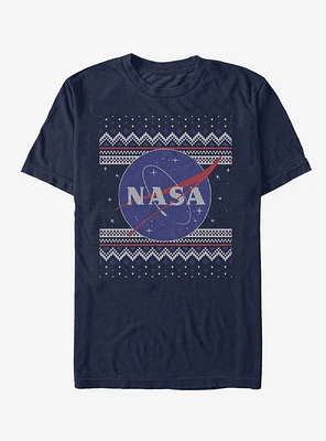 NASA Logo Ugly Christmas Sweater Print T-Shirt