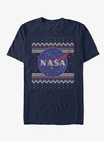 NASA Logo Ugly Christmas Sweater Print T-Shirt