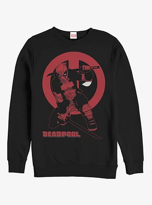 Marvel Deadpool Katana Sword Pose Girls Sweatshirt