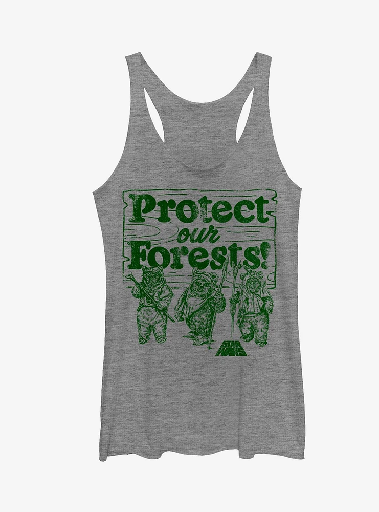 Star Wars Ewok Protect Our Forests Girls Tanks