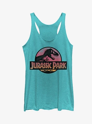 Jurassic Park Sunset Logo Girls Tank Top