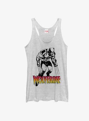 Marvel X-Men Wolverine Grayscale Girls Tanks