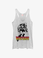 Marvel X-Men Wolverine Grayscale Girls Tanks