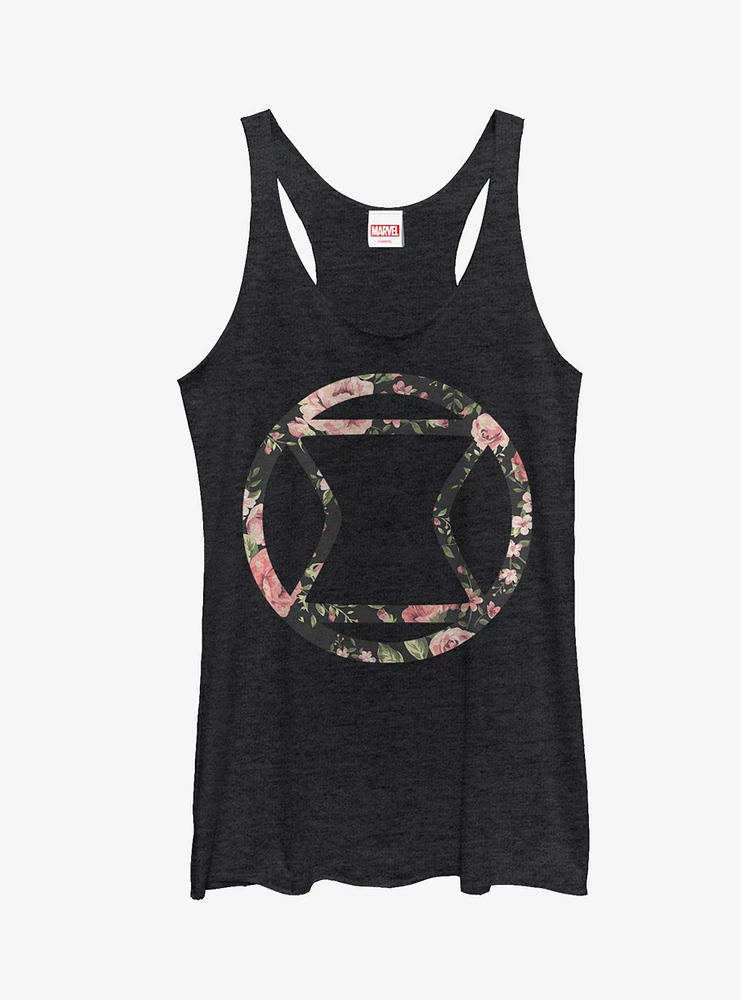 Marvel Black Widow Floral Girls Tanks