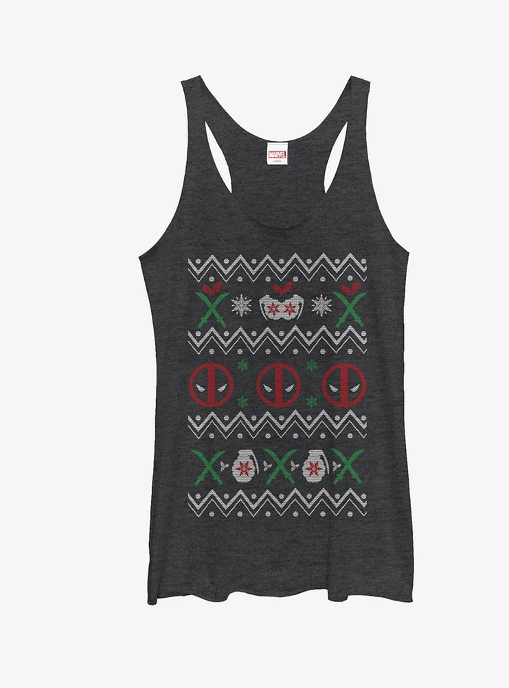 Marvel Deadpool Ugly Christmas Girls Tank