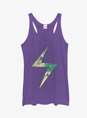 Marvel Lightning Bolt Floral Print Ms. Girls Tanks