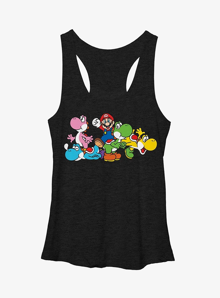 Super Mario Yoshi Many Colors Girls Tanks