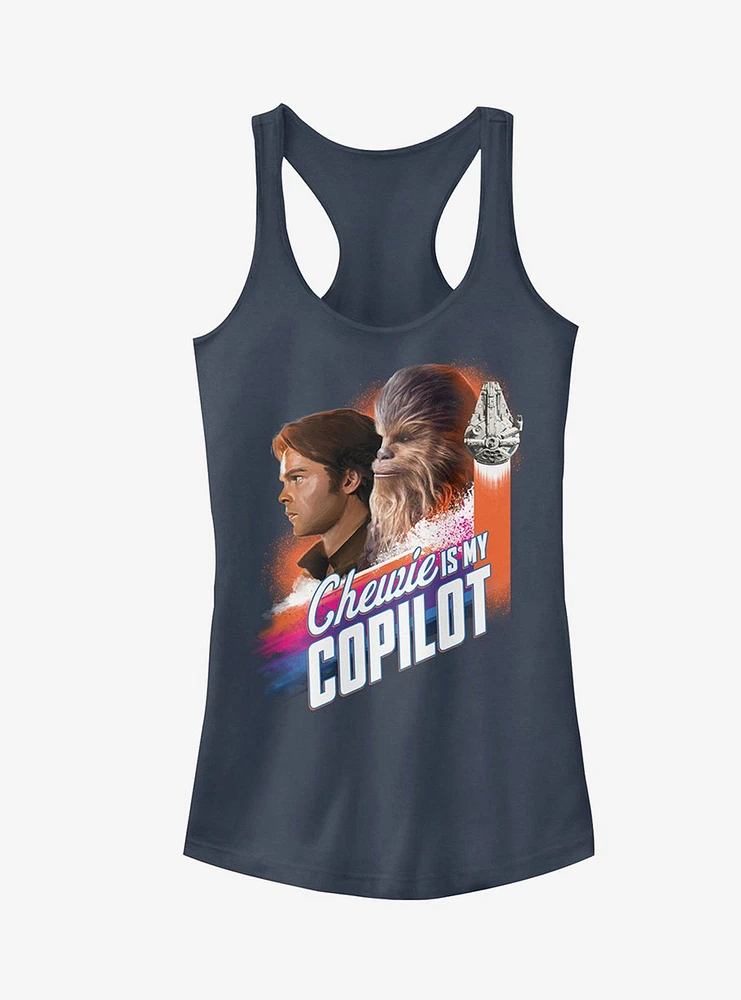 Star Wars Chewie is My Copilot Girls Tanks