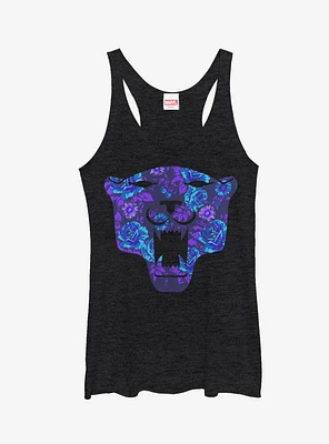 Marvel Black Panther Floral Print Girls Tanks