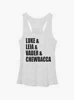 Star Wars Luke Leia Vader Chewbacca Girls Tanks