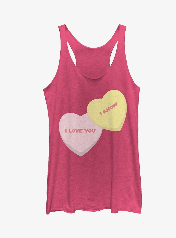 Star Wars Valentine's Day I Love You Know Hearts Girls Tanks