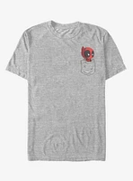 Marvel Deadpool Cartoon Faux Pocket T-Shirt