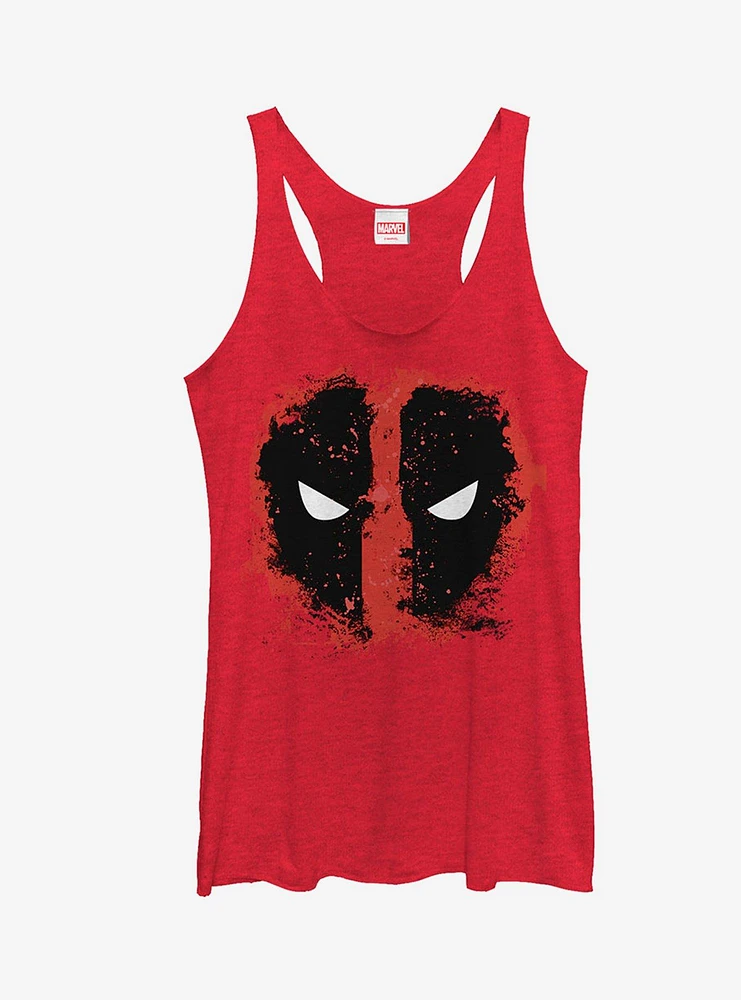 Marvel Deadpool Mask Splatter Girls Tank