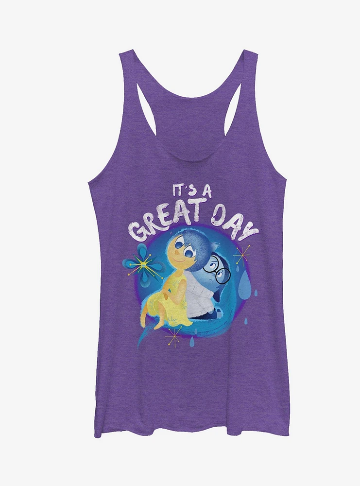 Disney Pixar Inside Out Joy and Sadness Great Day Girls Tanks