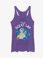 Disney Pixar Inside Out Joy and Sadness Great Day Girls Tanks