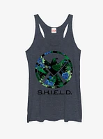 Marvel S.H.I.E.L.D Tropical Print Logo Girls Tanks