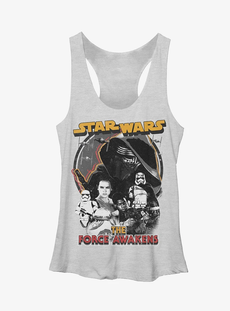 Star Wars Episode VII The Force Awakens Distressed Girls Tanks