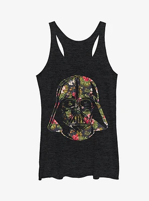 Star Wars Tropical Print Darth Vader Helmet Girls Tanks
