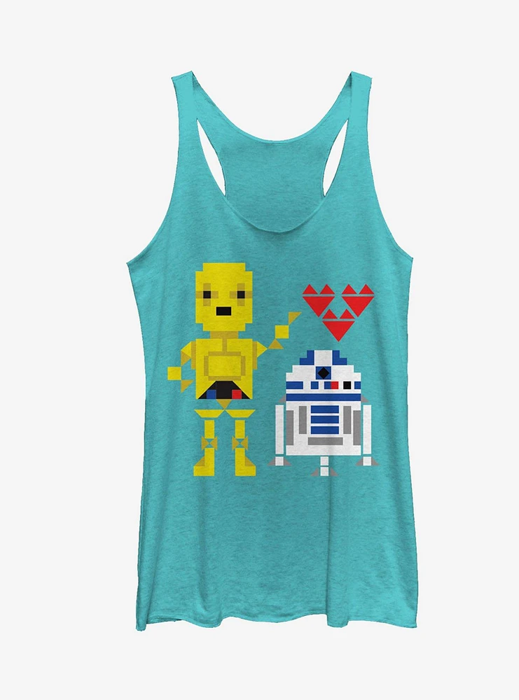 Star Wars Valentine's Day R2-D2 and C-3PO Girls Tanks