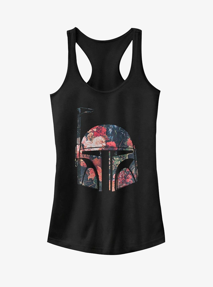 Star Wars Boba Fett Floral Print Girls Tank Top