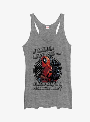 Marvel Deadpool With a Face Like That Girls Tank