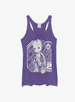 Guardians of The Galaxy Vol. 2 Groot Athletic Girls Tanks