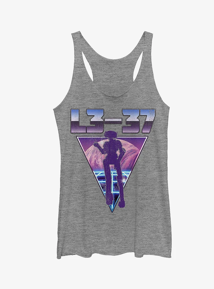 Star Wars L3-37 Neon Triangle Girls Tanks