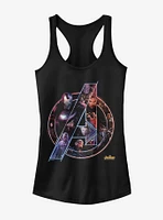 Marvel Avengers: Infinity War Logo Girls Tanks