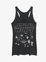 Star Wars Christmas Logo Ornaments Girls Tanks