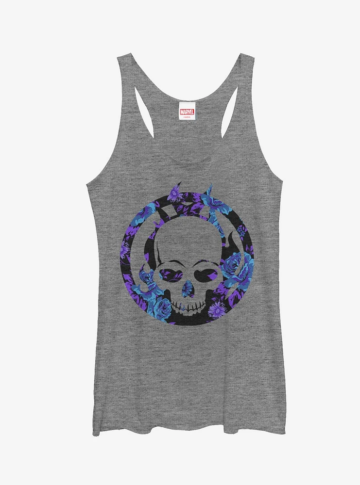 Marvel Ghost Rider Floral Print Girls Tanks