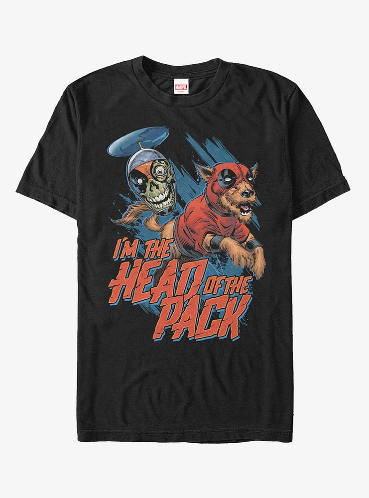 Marvel Dogpool Headpool Head Of The Pack T-Shirt