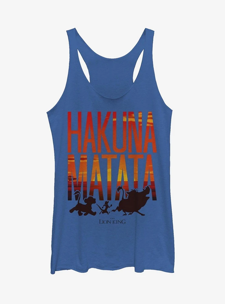 Lion King Hakuna Matata Sunset Girls Tanks