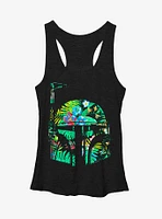 Star Wars Hawaiian Print Boba Fett Helmet Girls Tank Top