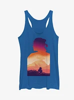 Star Wars Rey Sunset Silhouette Girls Tanks