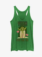 Star Wars Valentine's Day Yoda One for Me Girls Tanks