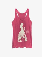 Disney Beauty And The Beast Dress Silhouette Girls Tank