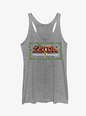 Nintendo Legend of Zelda Pixel Logo Girls Tanks