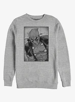 Marvel Deadpool Classic Grayscale Girls Sweatshirt