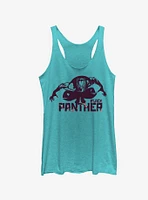 Marvel Black Panther Floral Text Girls Tanks