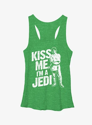Star Wars St. Patrick's Day Kiss Me I'm a Jedi Girls Tank