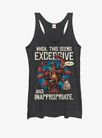 Marvel Deadpool Excessive Destructive Behavior Girls Tank